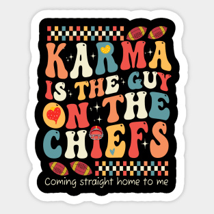 Funny Vintage Karma is the Guy on the Chiefs Sticker